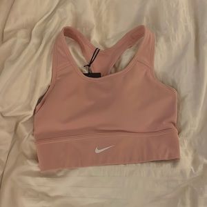 Light pink Nike swoosh bra
